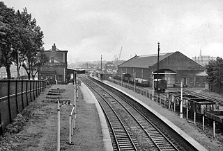 <span class="mw-page-title-main">Bilston Central railway station</span> Disused railway station in Bilston, Wolverhampton