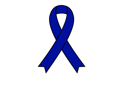 File:Blue awareness ribbon icon with outline.svg