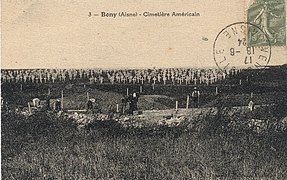 Le cimetière américain dans les années 1920