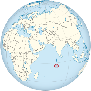 Британская Территория в Индийском Океане на карте мира