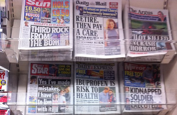 British tabloids in 2011