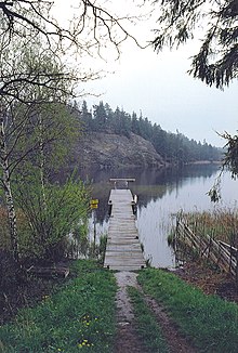 Lojsta Lakes, the pier in Broträsk