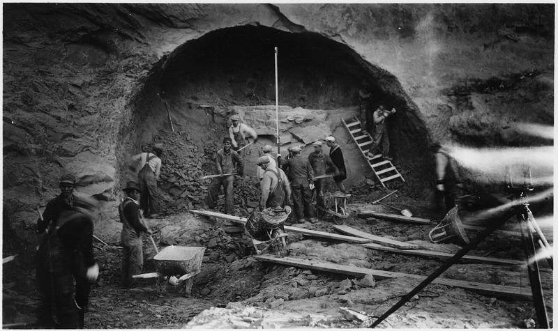 File:CWA highway construction crew works on a tunnel portal - NARA - 286044.tif