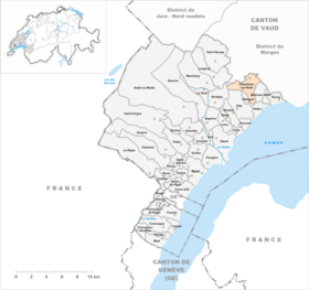 Locatie van Essertines-sur-Rolle