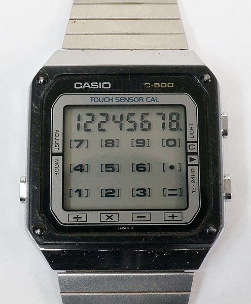A 1983 Casio watch with touchscreen