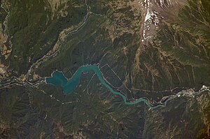 Satellite image of the reservoir