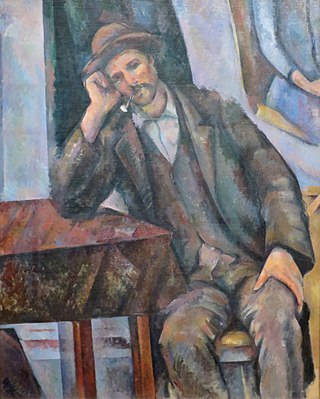 <i>Pipe Smoker Leaning on a Table</i> Painting by Paul Cézanne