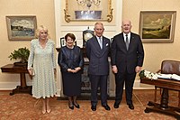 With Peter Cosgrove, then Governor-General of Australia, and Lady Lynne Cosgrove. (12 November 2015)
