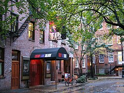 The Cherry Lane Theatre is located in the West Village. Cherry Lane Theatre, Greenwich Village.jpg
