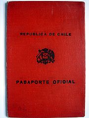 Chilean Official passport issued in 1957