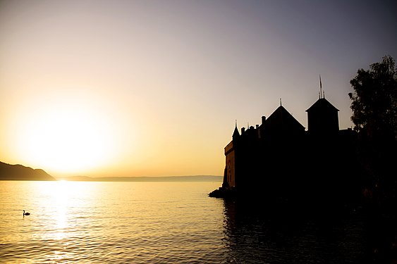 Chillon Castle is an island castle located on Lake Geneva, south of Veytaux in the canton of Vaud