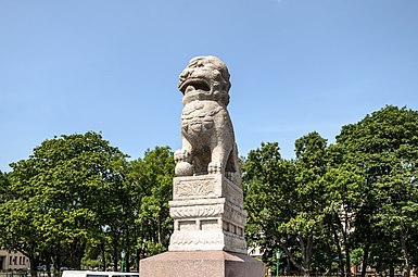 Guardian Lion in Saint Petersburg, Russia