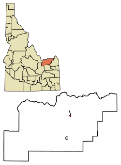 Location of Spencer in Clark County, Idaho.