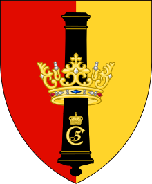 Escudo de armas del Regimiento de Artillería del Rey.svg