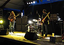 Color Haze: Stefan Koglek, Philipp Rasthofer e Manfred Merwald se apresentando ao vivo na Holanda em 15 de agosto de 2008