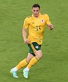 Connor Roberts (footballeur, né en 1995), image recadrée, Turquie vs Pays de Galles EURO 2020.jpg