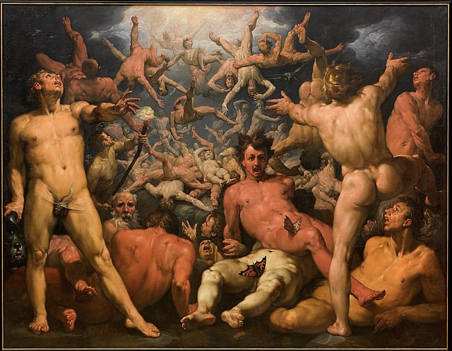 The Fall of the Titans (1596–98) by Cornelis Cornelisz van Haarlem