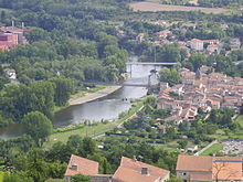 De to broene som krysser elven Allier