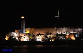 モーロ要塞（スペイン軍が建てた要塞）の夜景