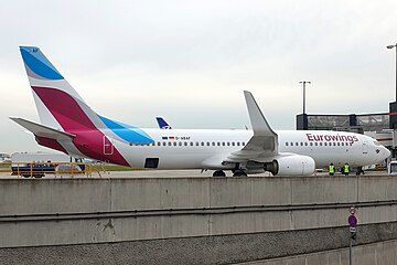 Current Boeing 737-800 of Eurowings in London Heathrow Airport