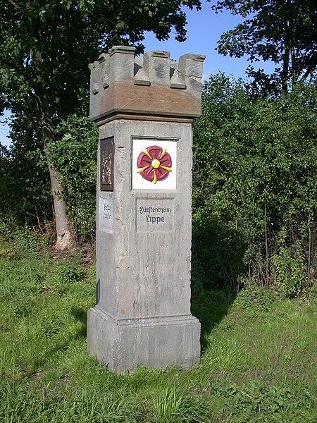 Boundary stone between the Principality of Lippe and the Kingdom of Prussia in Wüsten-Pehlen