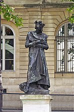 La statue de Dante par Jean-Paul Aubé.