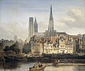 Peinture de Johannes Bosboom réalisée en 1839 intitulée « The Quay de Paris in Rouen »