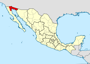 Map of the Diocese of Mexicali