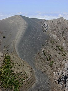 A detail of the crater edge