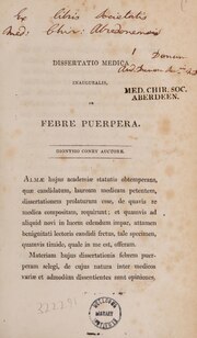 Thumbnail for File:Dissertatio medica, inauguralis, de febre puerpera (IA b31876420).pdf
