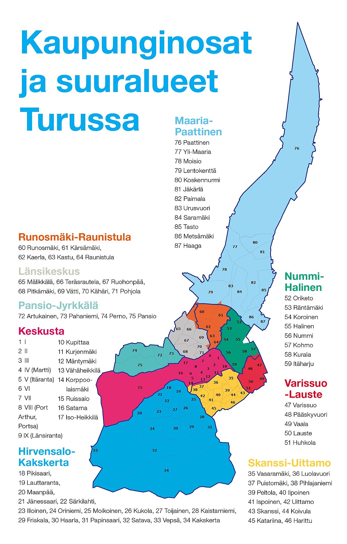 länsinummi turku kartta Turun Kaupunginosat Wikipedia länsinummi turku kartta