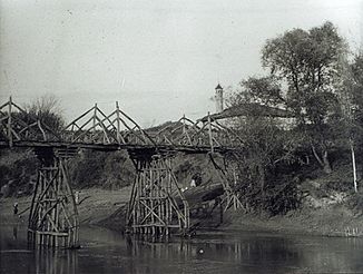 Erzen Bridge nära Shijak omkring 1914