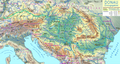 Map of Danube basin & afflents, endonymes and German names