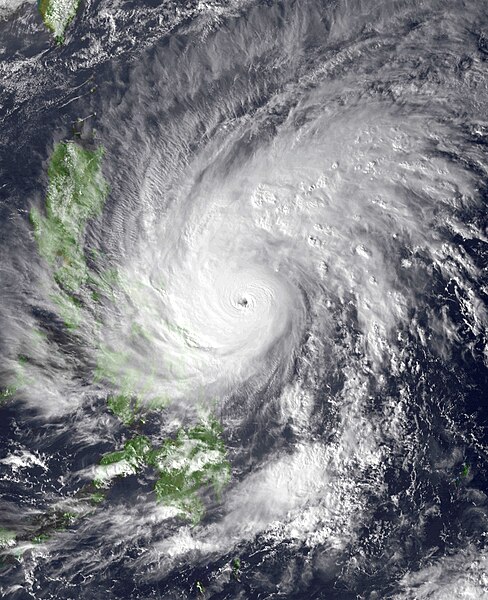 Durian approaching the Philippines at peak intensity on November 29