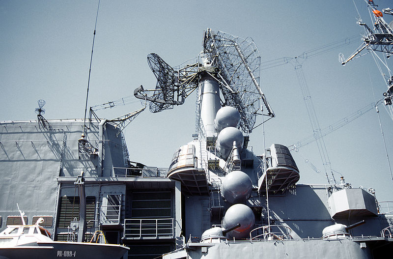 File:ECM radomes of the cruiser Marshal Ustinov.JPEG