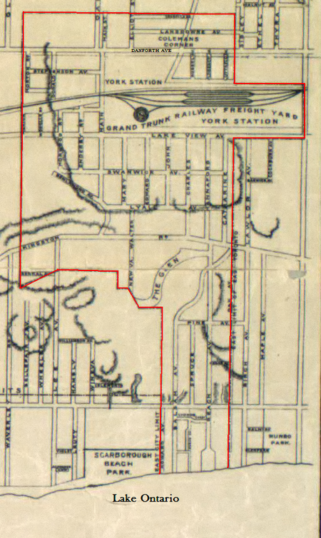 East Toronto map