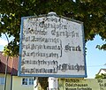 Place name sign made of cast iron