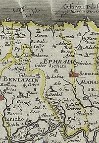 Ephraim. Willem Janszoon Blaeu and Joan Blaeu. Terra Sancta quae in Sacris Terra Promissionis olim Palestina. 1648-1664.jpg