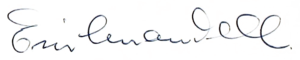 Mandells Unterschrift