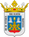 Versión heráldica del escudo con corona de marqués (1942-2012).