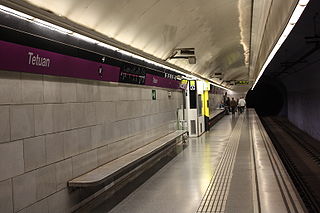 <span class="mw-page-title-main">Tetuan (Barcelona Metro)</span> Metro station in Barcelona, Spain