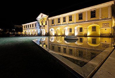 Esztergom Town Hall at night (Esztergom, Hungary)