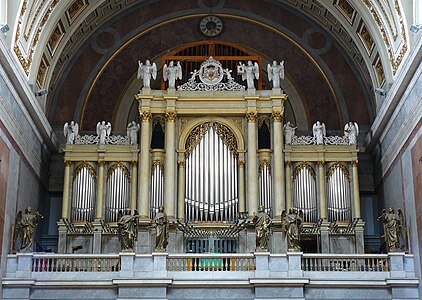 The organ of the Basilica in Esztergom, Hungary