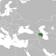 Карта, показывающая месторасположение Азербайджана