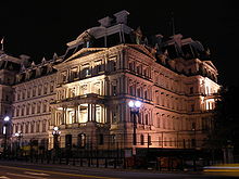 The Eisenhower Executive Office Building at night Exec bldg.JPG