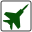 File:Fighter jet green icon.svg