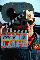 Filming and clapperboard of Top Gun on July 5, 1985 Filming of Top Gun movie (01) 1985.jpg