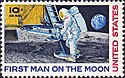 Почтовая марка «Первый человек на Луне»