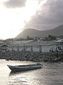 Barco pesqueiro, peirao de Basseterre