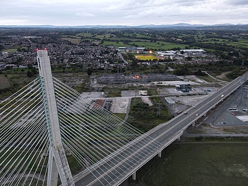 Flintshire Bridge with Deeside Stadium